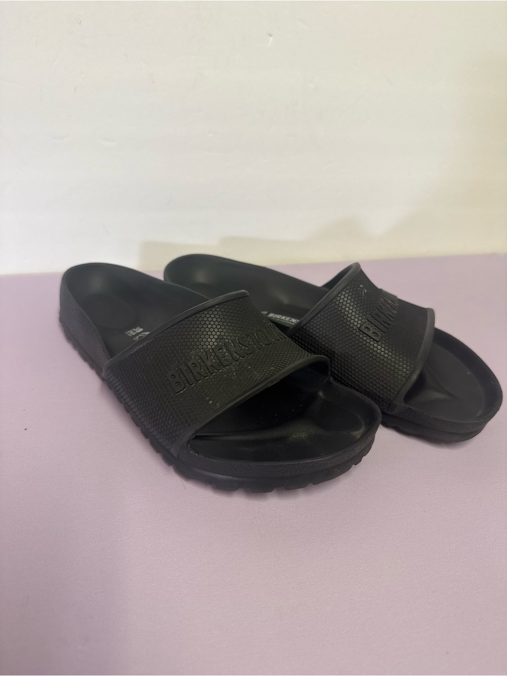 Birkenstock Barbados Black Slides Sz 38 - 7.5